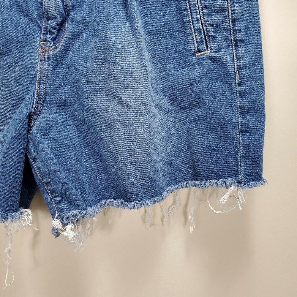 American Eagle Mom Shorts Blue Jean Denim Pleat Front Sz 10 - Picture 4 of 10
